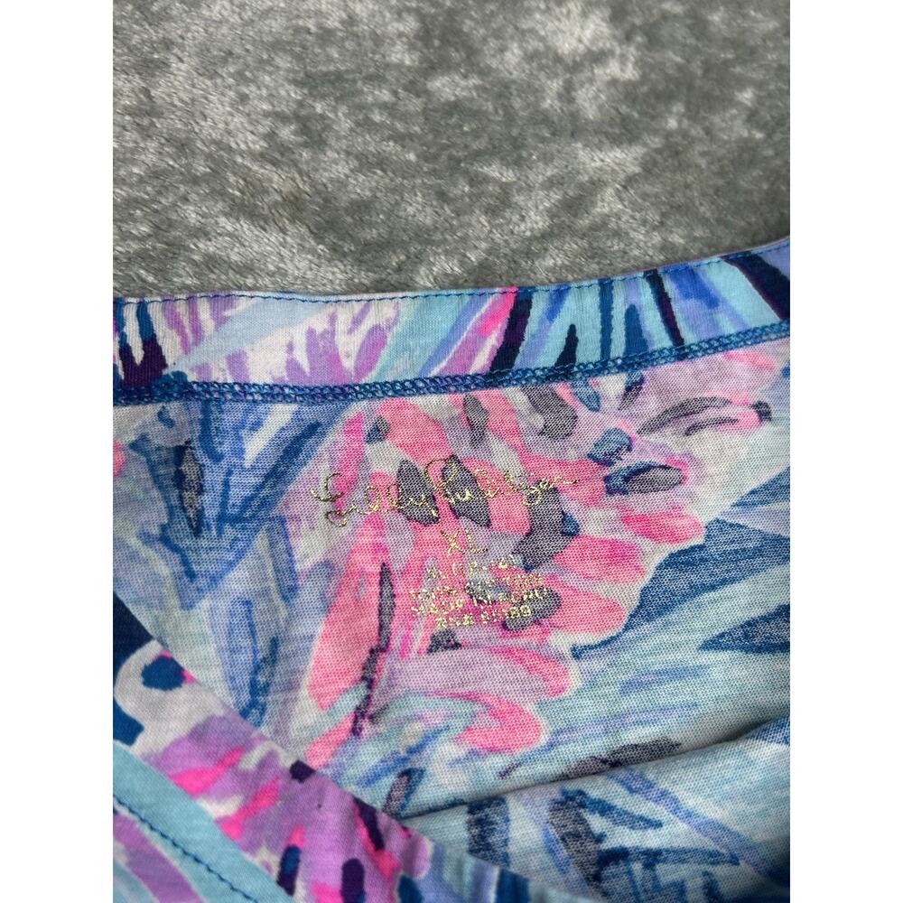Lilly Pulitzer Mini Lula Dress in Mr Peacock Blue Tweethearts Girls XL - Picture 6 of 8